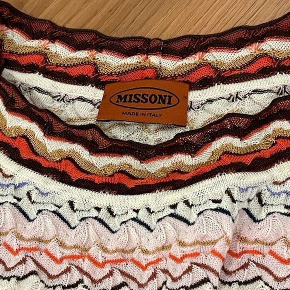 Missoni Zigzag VTG Italian Open Knit Sweater - M - Picture 9 of 9